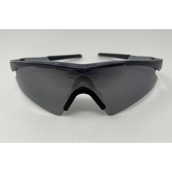 Oakley M Frame Crystal Black Gen 1 Mumba Sunglasses Black Iridium Lens Ear Socks - Picture 6 of 16
